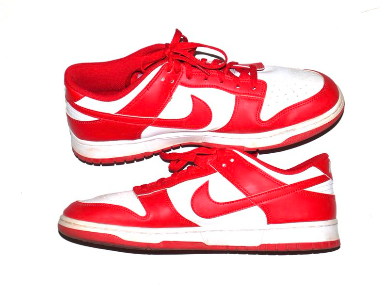 Logan O'Hoppe Los Angeles Angels #14 Training Worn & Signed White & Red Nike Shoes