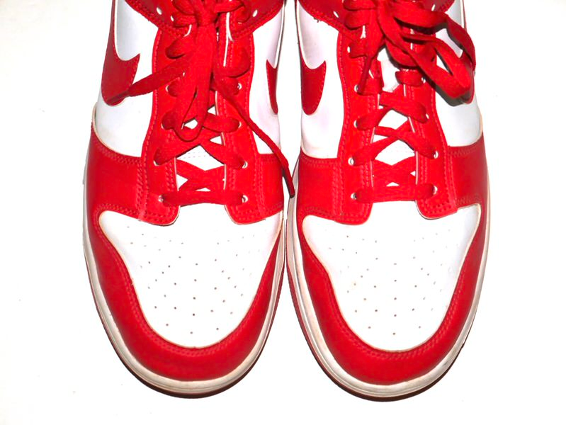 Logan O'Hoppe Los Angeles Angels #14 Training Worn & Signed White & Red Nike Shoes