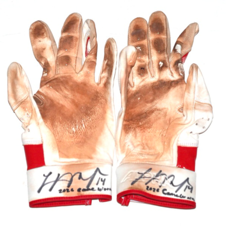 Logan O'Hoppe Los Angeles Angels Game Worn & Signed Nike Alpha Elite Batting Gloves