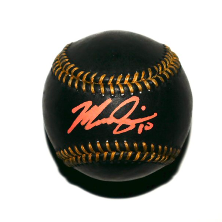Marcus Semien New York Mets Signed Rawlings Official Black Leather Major League Baseball - Beckett