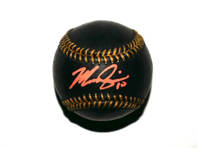 Marcus Semien New York Mets Signed Rawlings Official Black Leather Major League Baseball - Beckett