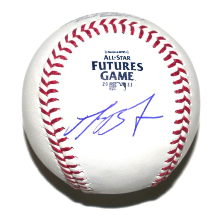 Michael Busch Autographed 2021 Futures Game Baseball (BAS)