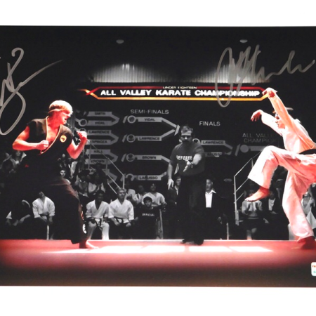 Ralph Macchio & William Zabka Signed The Karate Kid 11x14 Photo (TriStar)