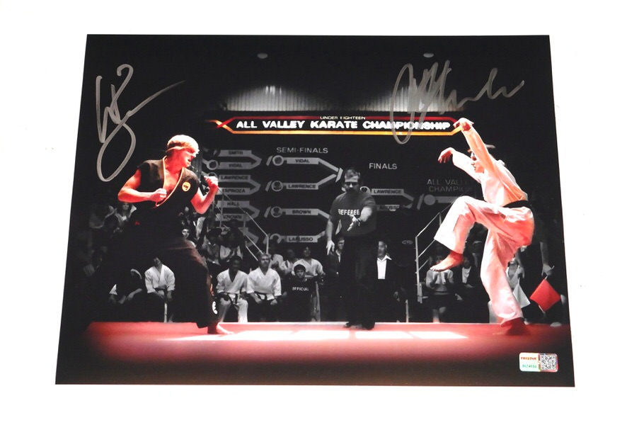 Ralph Macchio & William Zabka Signed The Karate Kid 11x14 Photo (TriStar)