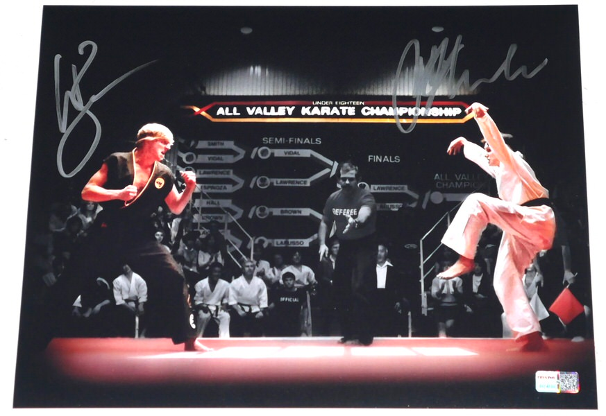 Ralph Macchio & William Zabka Signed The Karate Kid 11x14 Photo (TriStar)