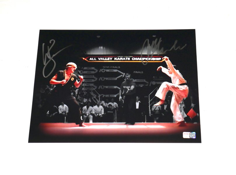 Ralph Macchio & William Zabka Signed The Karate Kid 11x14 Photo (TriStar)