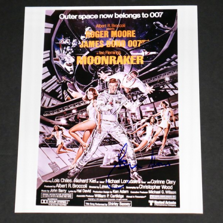 Roger Moore Signed James Bond Moonraker 8x10 Photo (JSA Authenticated)