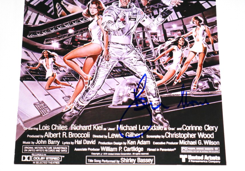 Roger Moore Signed James Bond Moonraker 8x10 Photo (JSA Authenticated)