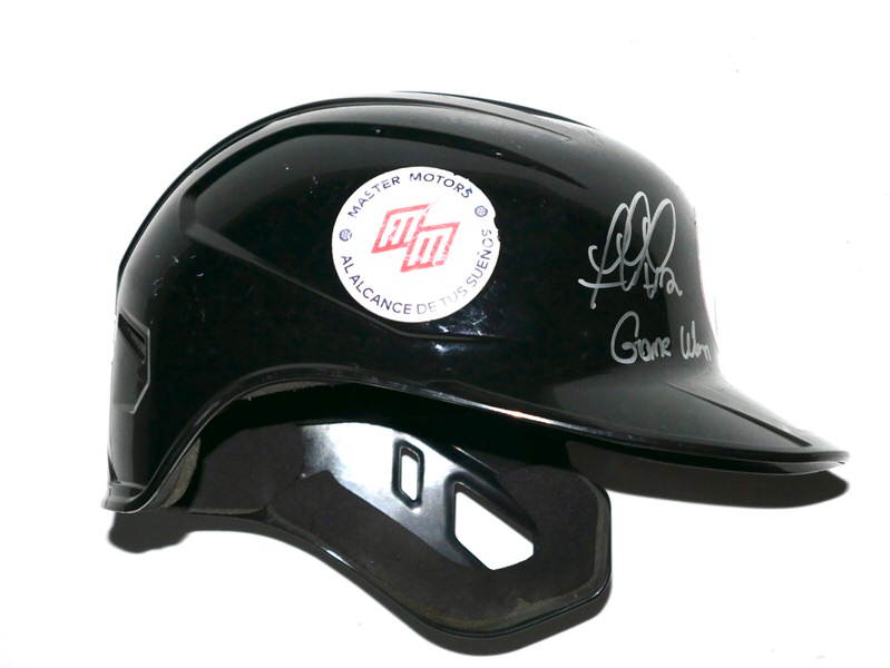 Rusber Estrada Game Worn & Signed Official Black Leones de Ponce Batting Helmet