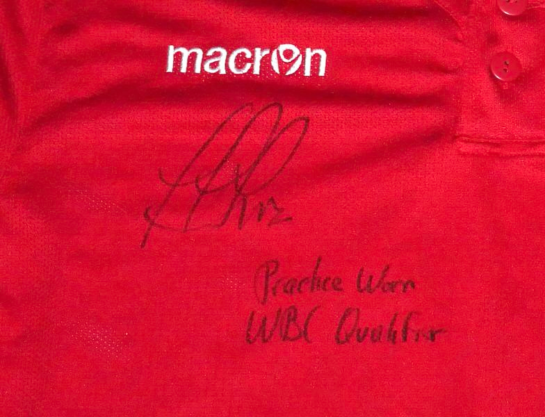Rusber Estrada Player Issued & Signed Official Team Spain WBC #18 Pullover - Worn In Batting Practice for World Baseball Classic Qualifiers!