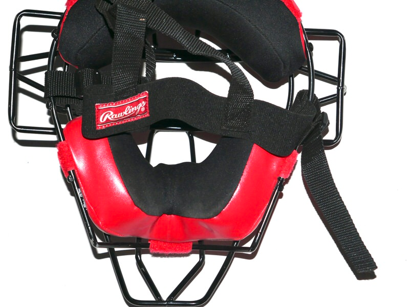 Rusber Estrada Team Spain Game Worn & Signed Rawlings Catcher's Facemask - Worn for World Baseball Classic Qualifiers!